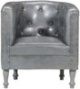 vidaXL Sessel Grau Echtleder [286594] Bild 2