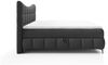 Boxspringbett Schlafzimmerbett CHARLES PREMIUM 180x200cm Stoff Aragon Schwarz Bild 4