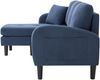 Ecksofa mit Cordbezug & modularer Chaiselongue, 166 x 118 x 77 cm, Blau Bild 4