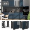 Spülenunterschrank Fame-Line Dunkelblau Hochglanz 80 cm ohne Arbeitsplatte Vicco Bild 2