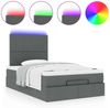 vidaXL Ottoman-Bett mit Matratze & LEDs Dunkelgrau 120x190 cm Stoff 3313907 Bild 5