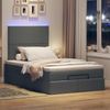 vidaXL Ottoman-Bett mit Matratze & LEDs Dunkelgrau 120x190 cm Stoff 3313907 Bild 3