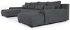 Beautysofa Ecksofa BENNY U mit Schlaffunktion, Bettkasten und Metallbeinen, Eckcouch in U-Form mit Wellenfederung Typ B, Liegefläche: 295x135 cm Bild 3