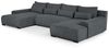 Beautysofa Ecksofa BENNY U mit Schlaffunktion, Bettkasten und Metallbeinen, Eckcouch in U-Form mit Wellenfederung Typ B, Liegefläche: 295x135 cm Bild 2