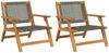 vidaXL gartenmöbel 2 pcs Grau 67 x 78 x 73 cm Massivholz Akazie 367828 Bild 2