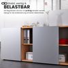 bümö Schwebetürenschrank, Sideboard Grau/Silber - Büromöbel Sideboard Holz 160cm breit, 42cm schmal, Büro Schrank mit Schwebetür für Flur oder als Wohnzimmer-Kommode, 1780-5-S Bild 4