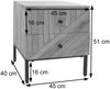 Nachttisch HWC-L95, Kommode Beistelltisch Nachtschrank Schrank, Schublade Mango-Holz 51x45x40cm MVG-zertifiziert, natur Bild 3