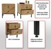 Nachttisch HWC-L95, Kommode Beistelltisch Nachtschrank Schrank, Schublade Mango-Holz 51x45x40cm MVG-zertifiziert, natur Bild 2