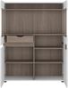 Ess-/Wohnzimmer Highboard weiß Hochglanz mit Trüffel Eiche Nb. LEGNICA-129, B/H/T ca. 109,5/143,5/42 cm Bild 2