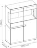 Ess-/Wohnzimmer Highboard weiß Hochglanz mit Trüffel Eiche Nb. LEGNICA-129, B/H/T ca. 109,5/143,5/42 cm Bild 4