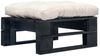 vidaXL Outdoor-Ottomane Paletten mit Kissen in Sandfarben Holz Schwarz 277407 Bild 3