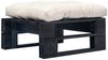 vidaXL Outdoor-Ottomane Paletten mit Kissen in Sandfarben Holz Schwarz 277407 Bild 4