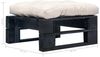 vidaXL Outdoor-Ottomane Paletten mit Kissen in Sandfarben Holz Schwarz 277407 Bild 2