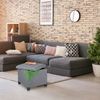 Gepolsterter Sitzhocker in Grau Bild 2