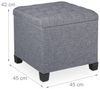 Gepolsterter Sitzhocker in Grau Bild 4