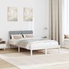 vidaXL Bettgestell Weiß und Hellgrau 120 x 200 cm Massivholz Kiefer 878613 Bild 4