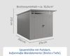 Hörmann EcoStar Euroline Gerätehaus Pultdach 214 x 262 Graualuminium 2-flg Bild 3