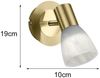 2er Set LED Wandstrahler Messing mit Glas Lampenschirm, Breite 10cm Bild 4