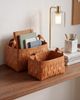 Aufbewahrungskorb 2er Set SIPPAR Kunstleder Goldbraun Bild 3