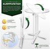 tillvex® Gastro Stehtisch klappbar Ø60cm weiß | Bistrotisch FERTIG MONTIERT | Klapptisch rund - wetterfester Partytisch | Gartentisch Indoor & Outdoor Bild 2