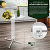 tillvex® Gastro Stehtisch klappbar Ø60cm weiß | Bistrotisch FERTIG MONTIERT | Klapptisch rund - wetterfester Partytisch | Gartentisch Indoor & Outdoor Bild 3