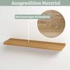 2er Set Wandregal Holz HYDI - Eichenholz Massiv | Bücherregal Schwebendes Regal Hängeregale für Wohnzimmer | Mit Baumkante Bild 4