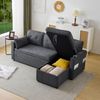 Schlafsofa mit Schlaffunktion, L-förmiges Sofa, modernes Design, Polstermöbel, Sofa, Loungesessel mit Stauraum, Wohnzimmer-Schlafsofa, links und rechts austauschbar, Grau Bild 3