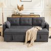 Schlafsofa mit Schlaffunktion, L-förmiges Sofa, modernes Design, Polstermöbel, Sofa, Loungesessel mit Stauraum, Wohnzimmer-Schlafsofa, links und rechts austauschbar, Grau Bild 4