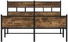 vidaXL Bettgestell ohne Matratze Räuchereiche 140x190 cm Holzwerkstoff 4017236 Bild 4