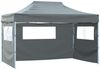 vidaXL Profi-Partyzelt Faltbar mit 3 Seitenwänden 3×4m Stahl Anthrazit 48896 Bild 2