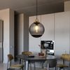 2x Pendelleuchte, Metall, Schwarz-matt, Glas, H 120 cm Bild 5