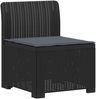 vidaXL 5-Sitzer Gartensofa mit Kissen Rattan-Look PP Anthrazit 3444073 Bild 3
