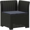 vidaXL 5-Sitzer Gartensofa mit Kissen Rattan-Look PP Anthrazit 3444073 Bild 4