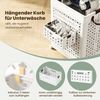 75L Wäschekorb auf Rädern Raumsparender Wäschesammler Aufbewahrungsbehälter Weiß Bild 4