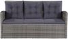 vidaXL Gartensofa Poly Rattan Sitzgruppe 6-tlg. Outdoor Gartengarnitur Bild 5