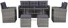 vidaXL Gartensofa Poly Rattan Sitzgruppe 6-tlg. Outdoor Gartengarnitur Bild 4