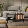 Couchtisch Eliza Schwarz/Eiche 90 x 50 cm mit Schublade Vicco Bild 3