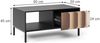 Couchtisch Eliza Schwarz/Eiche 90 x 50 cm mit Schublade Vicco Bild 2