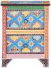 vidaXL Nachttisch Handbemalt 40 x 30 x 50 cm Mango Massivholz [321666] Bild 3