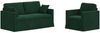vidaXL Sofa Set 2 pcs Dunkelgrün 158 x 78 x 80 cm Samt 3407553 Bild 2