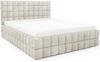 MEBLINI Polsterbett 140x200 mit Lattenrost ohne Matratze – ANDREA – Creme Boucle – Doppelbett mit Bettkasten - Stauraumbett - Kopfteil Bett mit Stauraum Bild 2