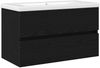 vidaXL Waschbeckenschrank Schwarz Eichen-Optik 80 x 39 x 62 cm 3333147 Bild 2
