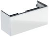 Unterschrank Acanto 1+1 Schubladen 120 cm weiß/Glas Bild 1