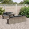 vidaXL Gartensofa-set mit Kissen 8 pcs Grau Poly-Rattan 3348945 Bild 3