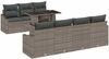 vidaXL Gartensofa-set mit Kissen 8 pcs Grau Poly-Rattan 3348945 Bild 2