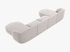 Micadoni Panorama-Sofa Miley 5-Sitzer Chenille Eden Silber Bild 3