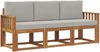 vidaXL Outdoor-Sofagarnitur mit Kissen 3 pcs Natürlich und Hellgrau 3365934 Bild 2
