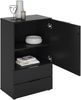 Kommode >Domenico< in Schwarz Perl - 50x81x32cm (BxHxT) Bild 3