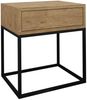 AX LIVING Nachttisch Kommode Aleio 45 cm Eiche Wotan schwarzes Gestell Bild 2