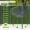 tillvex® Gartenstuhl 4er Set Wetterfest mit Armlehne | Outdoor Stühle bis 120kg belastbar | Gartenstühle UV-beständig | Terrassenstuhl Gartenmöbel Terrasse Balkon Outdoor Garten Bild 2